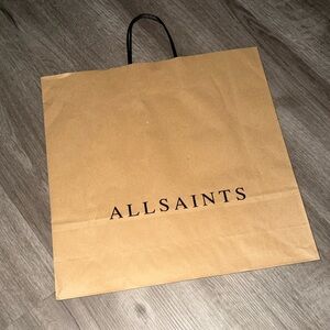 All Saints Tan Paper shopping Bag